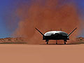 Landing at Silurian Dry Lake